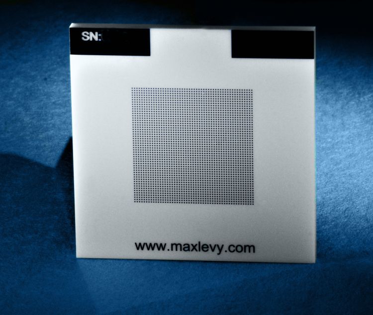 Dot Array 50mm x 50mm, .50mm Dots on 1.0mm Centers, White Glass